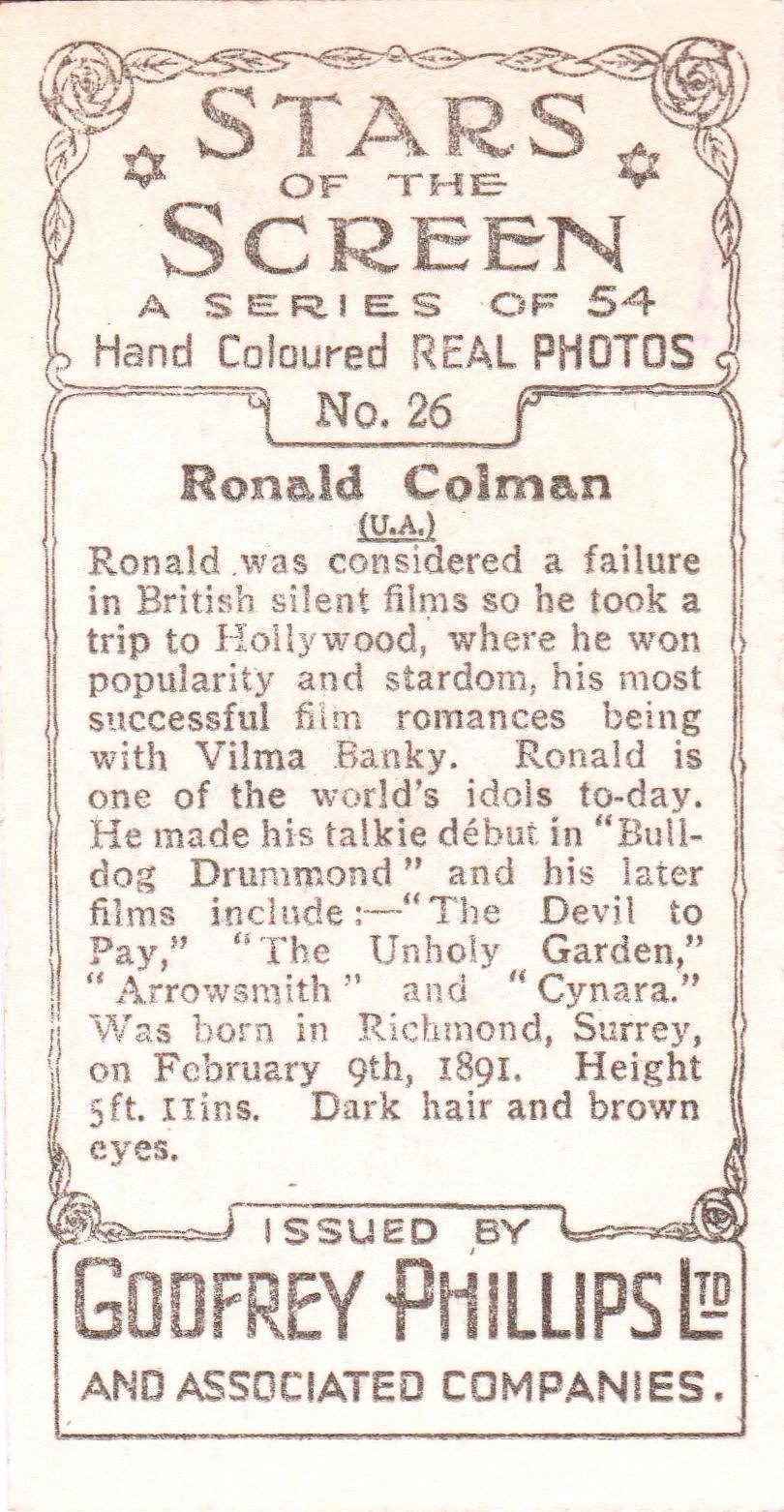 RONALD COLMAN