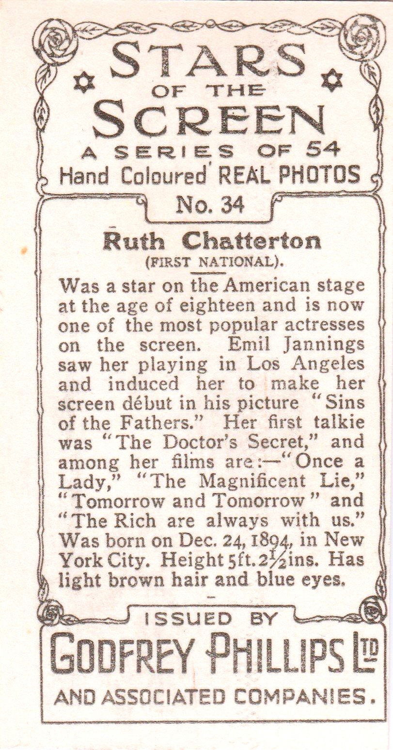 RUTH CHATTERTON
