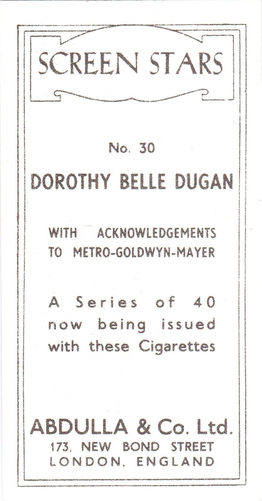 DOROTHY BELLE DUGAN