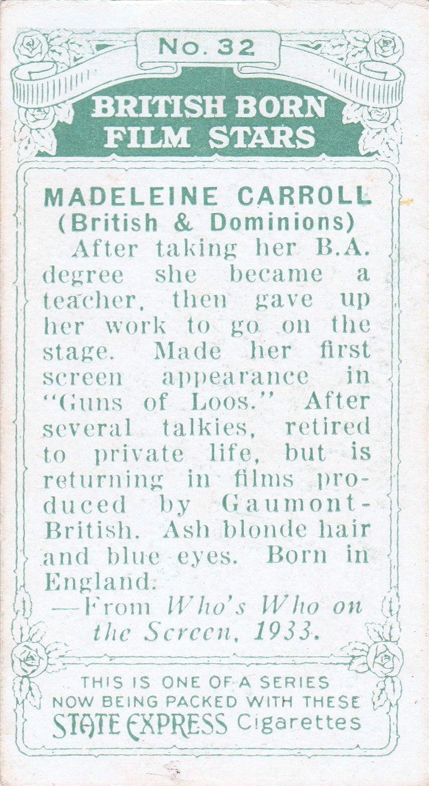 MADELEINE CARROLL