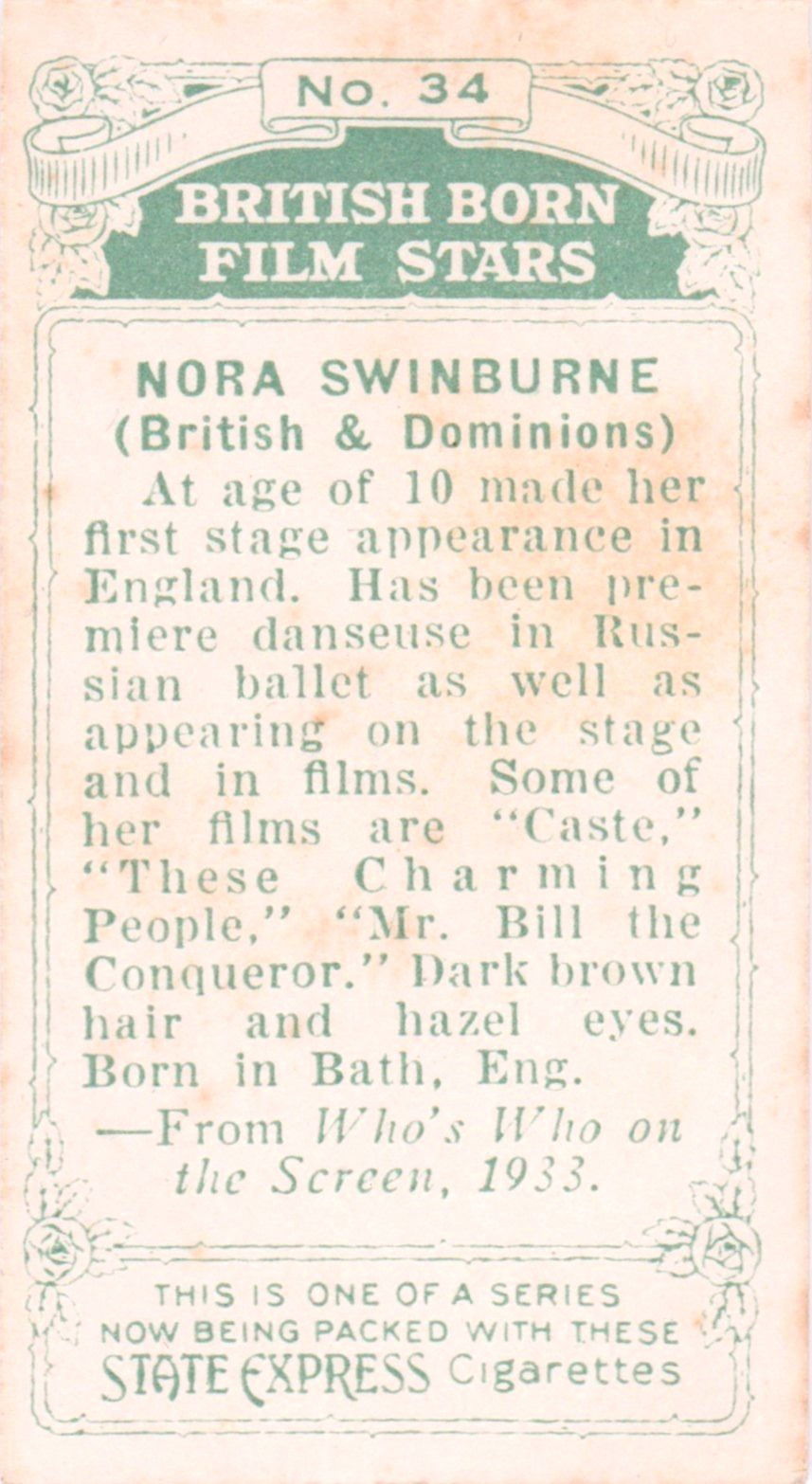 NORA SWINBURNE