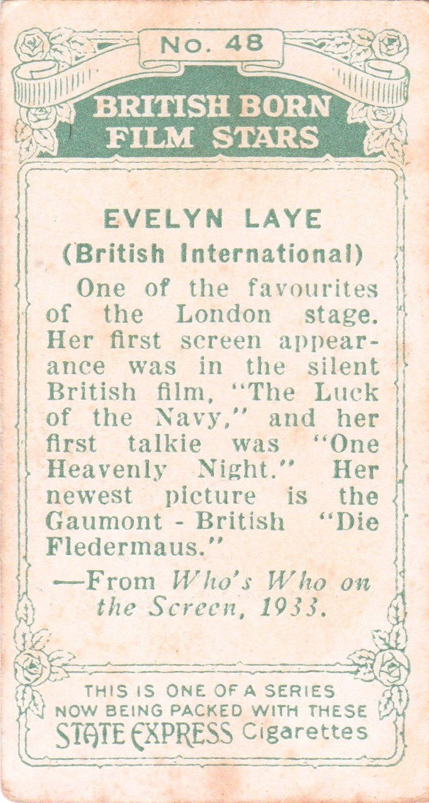 EVELYN LAYE