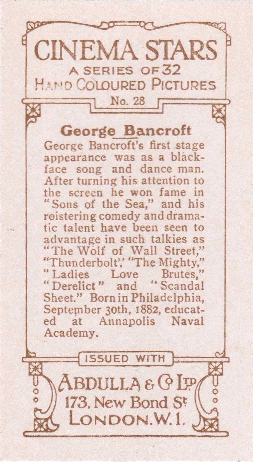 GEORGE BANCROFT