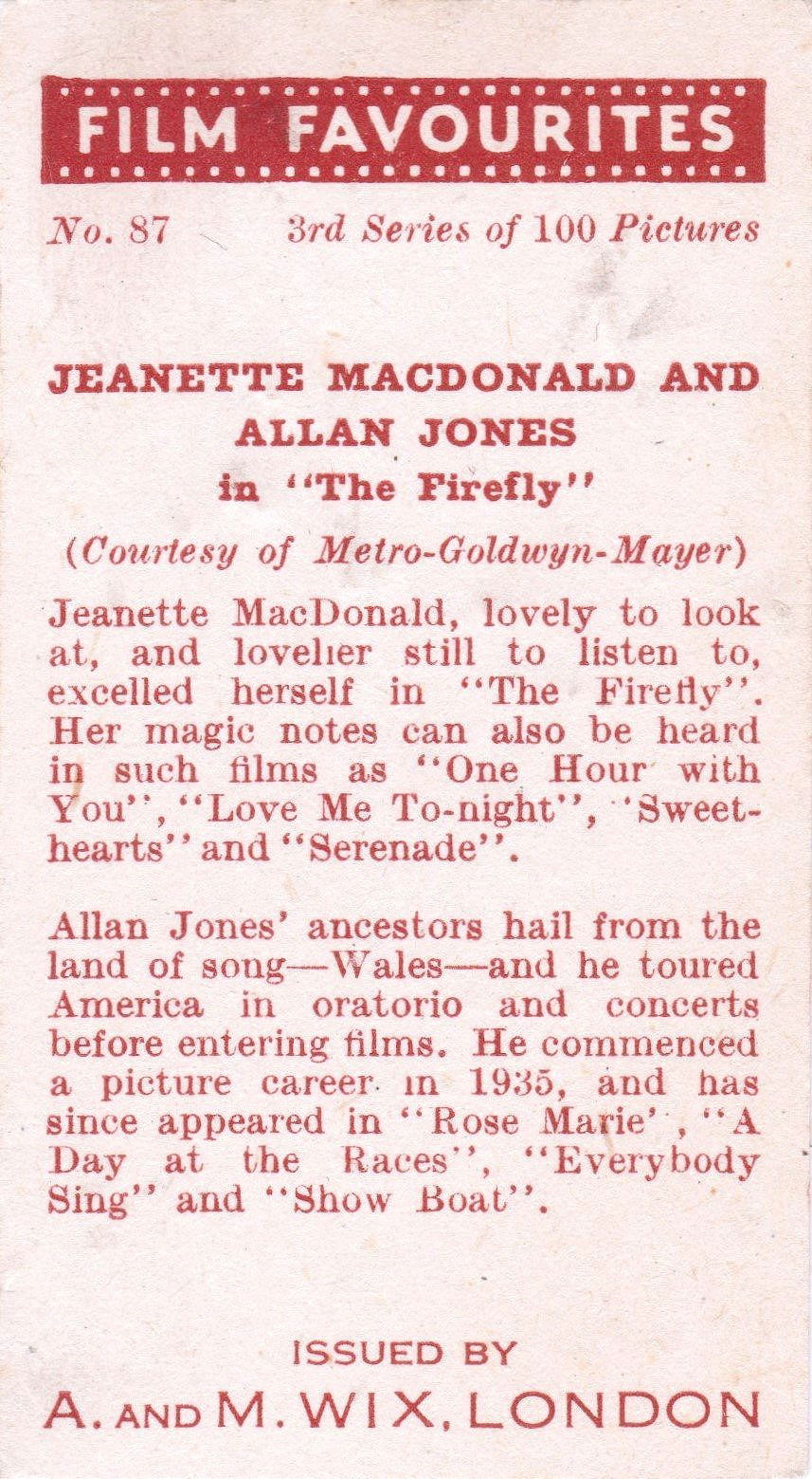 JEANNETTE MACDONALD AND ALLAN JONES in "THE FIREFLY"