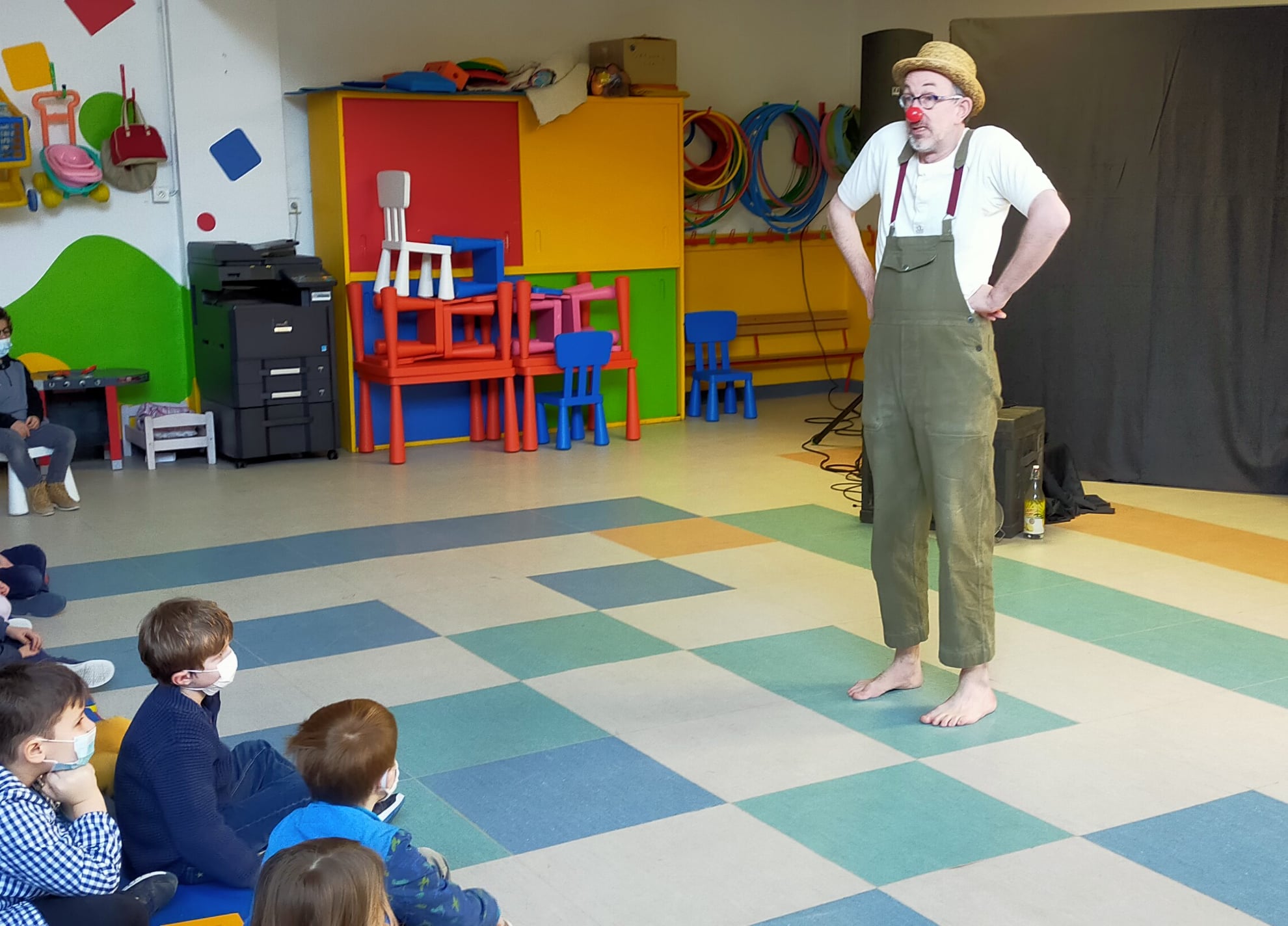 Sirouy le clown dans les écoles, associations, comités d'entreprise, etc...