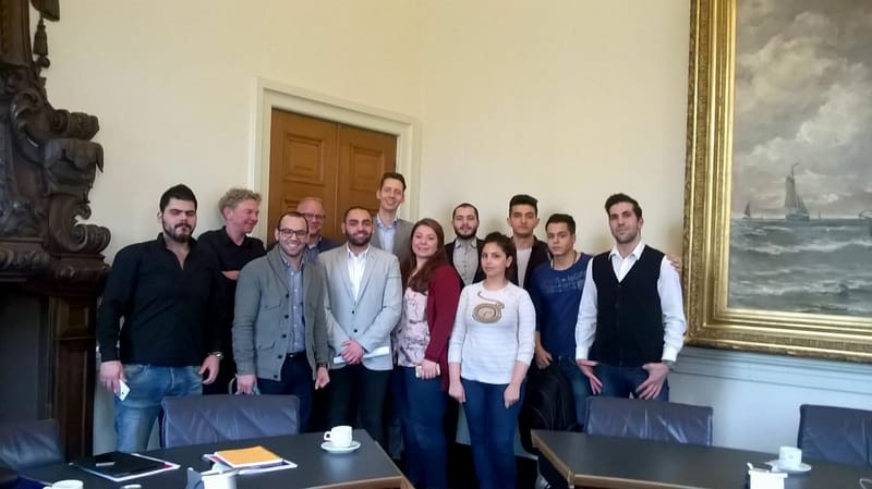 Meeting one of Groningen aldermans (Mattias Gijsbertsen)