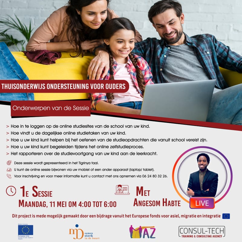 Thuis onderwijs ondersteuning voor ouders 👨‍👩‍👧‍👦 in Tigrinya