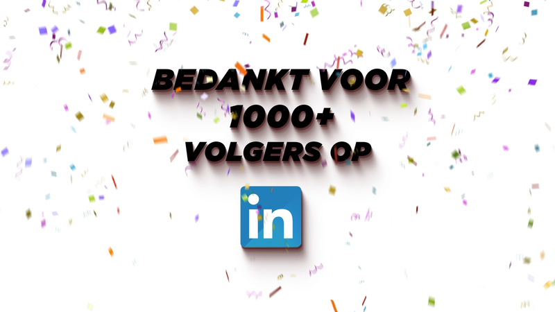 Ons team is zo trots dat we meer dan 1000+ volgers hebben bereiken op ons LinkedIn sociale platform 🌟