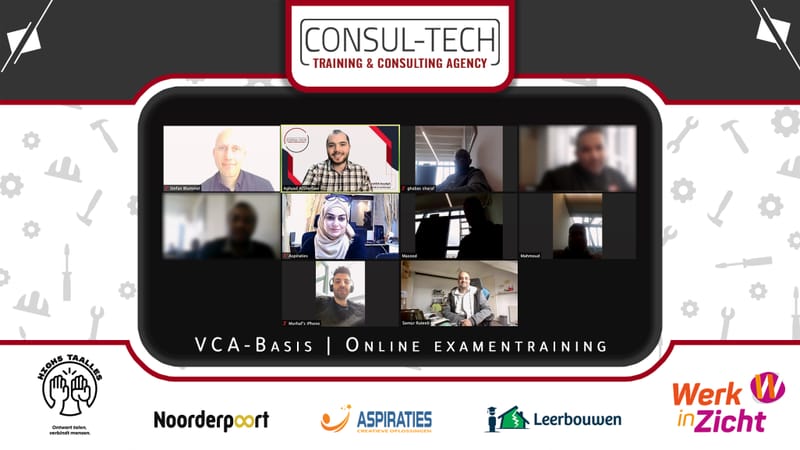 Uit een eerdere virtuele VCA-B examentraining die is gehouden voor kandidaten in province Groningen 💻