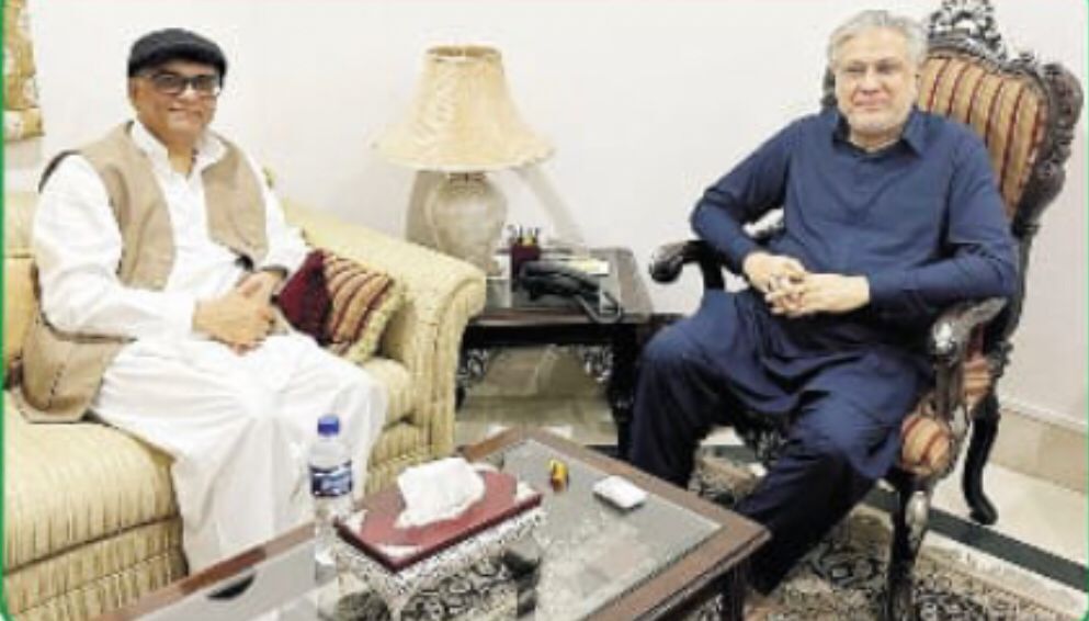 Barrister Amjad Malik, Meet to, Ishaq Dar Former Finance Minister and Senator