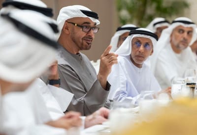 Look: UAE President meets with former classmates, their families