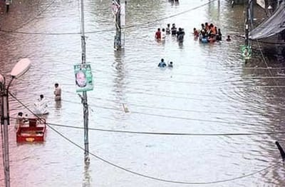181 mm rain in, Gulshan Ravi area, of ​​Lahore
