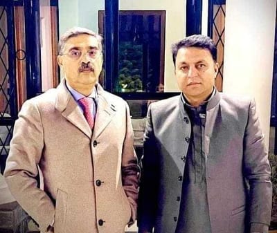 Renowned Spanish businessman Chaudhry Amanat Hussain Mahar meets caretaker Prime Minister, Of pakistan, Anwarul Haq Kakar,