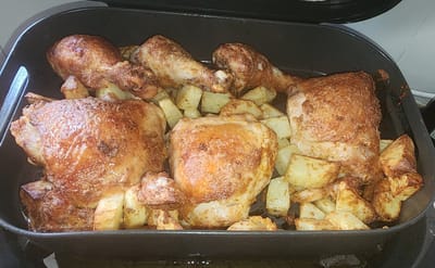 כרעיים עוף ותפוחי אדמה ונינג'ה גריל