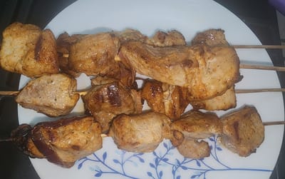 שיפודים מבשר לבן בנינג'ה גריל