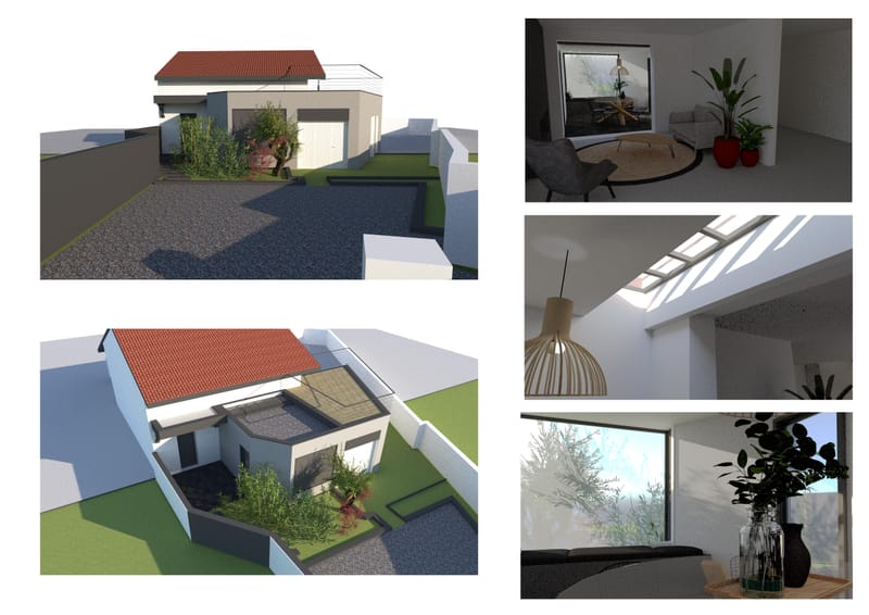 MAISON J - AMENAGEMENT TERRASSE ET EXTENSION SEJOUR - TRAVAUX EN COURS 