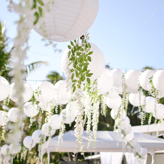 El arte de decorar con faroles chinos de papel de arroz