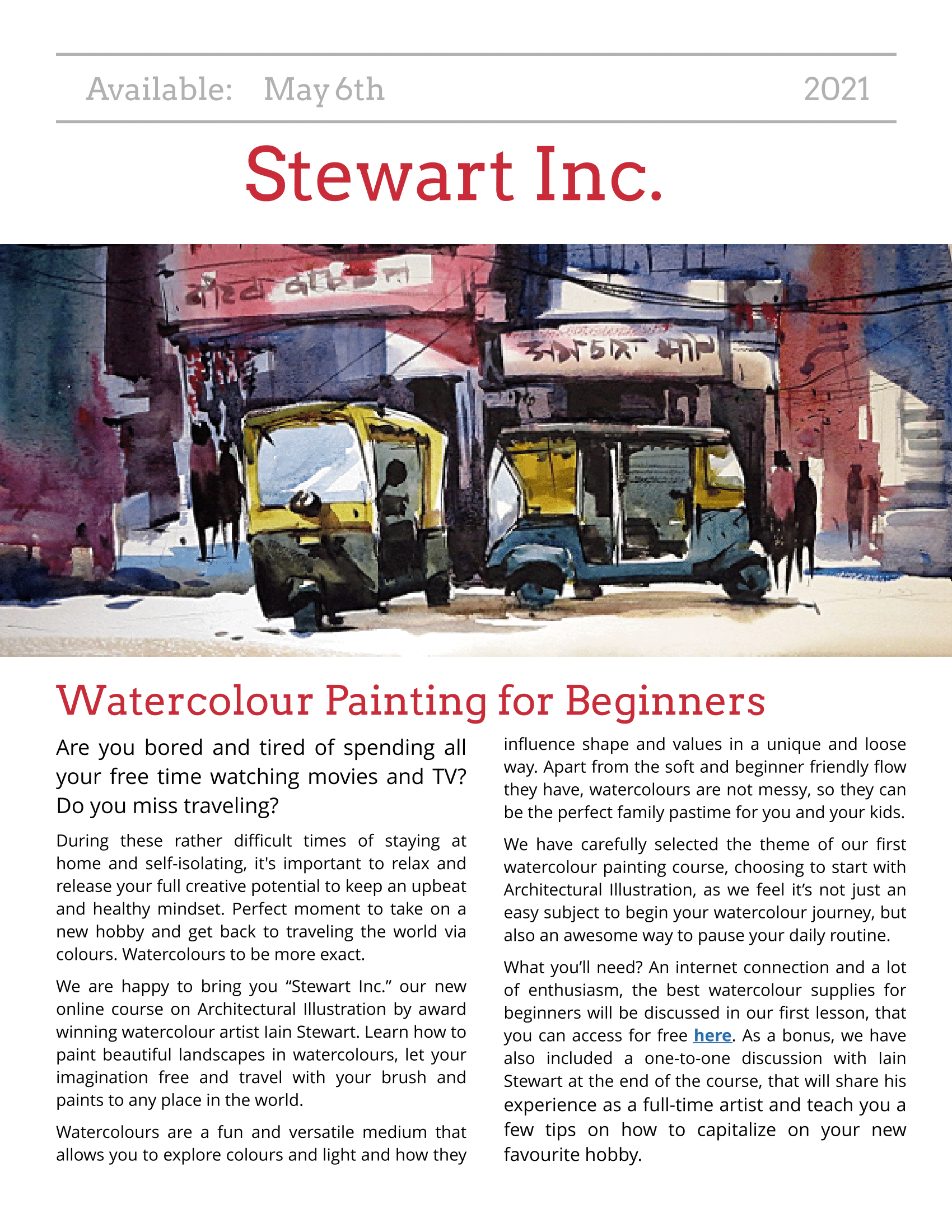 Workshop Promotion Newsletter