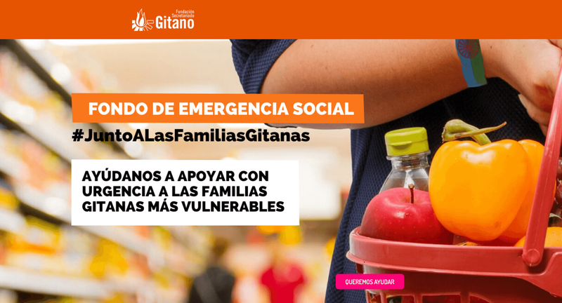 Fundación Secretariado Gitano lanza una campaña para paliar los efectos de la COVID19 en familias en situación de pobreza