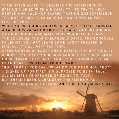 &#039;Welcome to Holland&#039; image