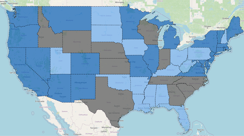 Cannabis Legality and Tax Map