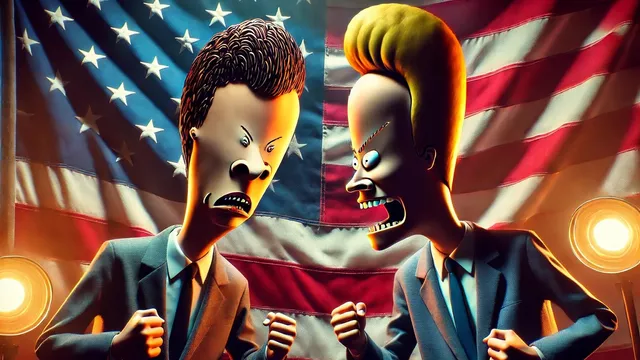Debate entre Beavis y Butt-Head: ¿Quién dirige Estados Unidos?