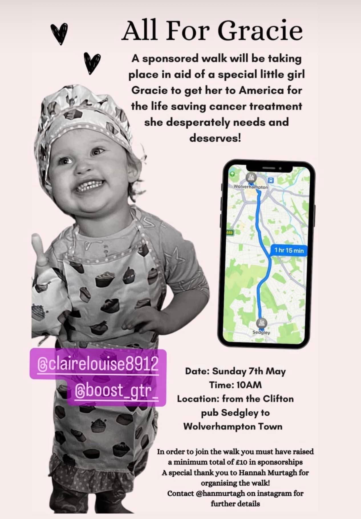 Gracie walk Sedgley to Wolverhampton 07 May 2023