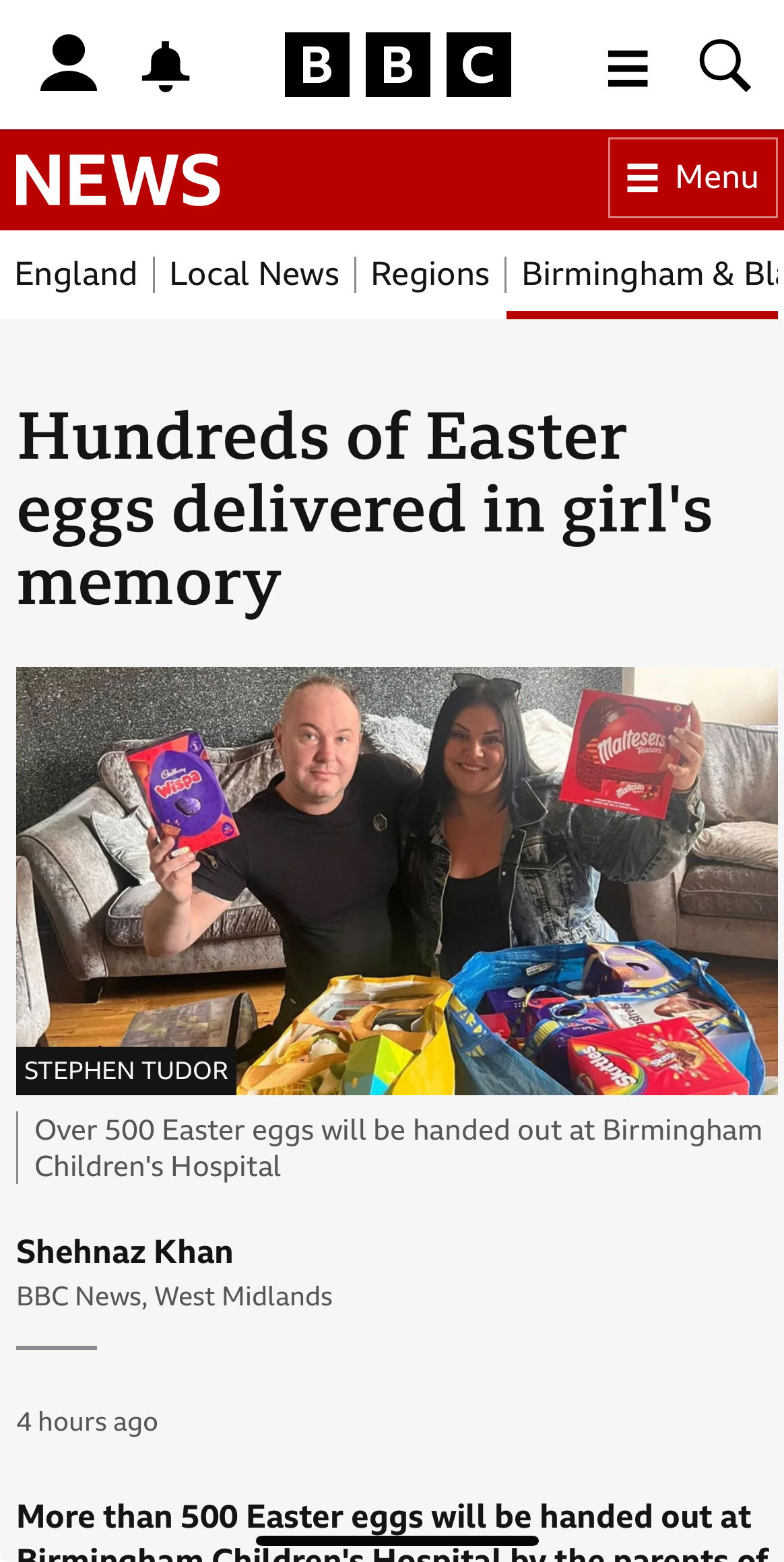 over 550 eggs donated to Birmingham children hospital 