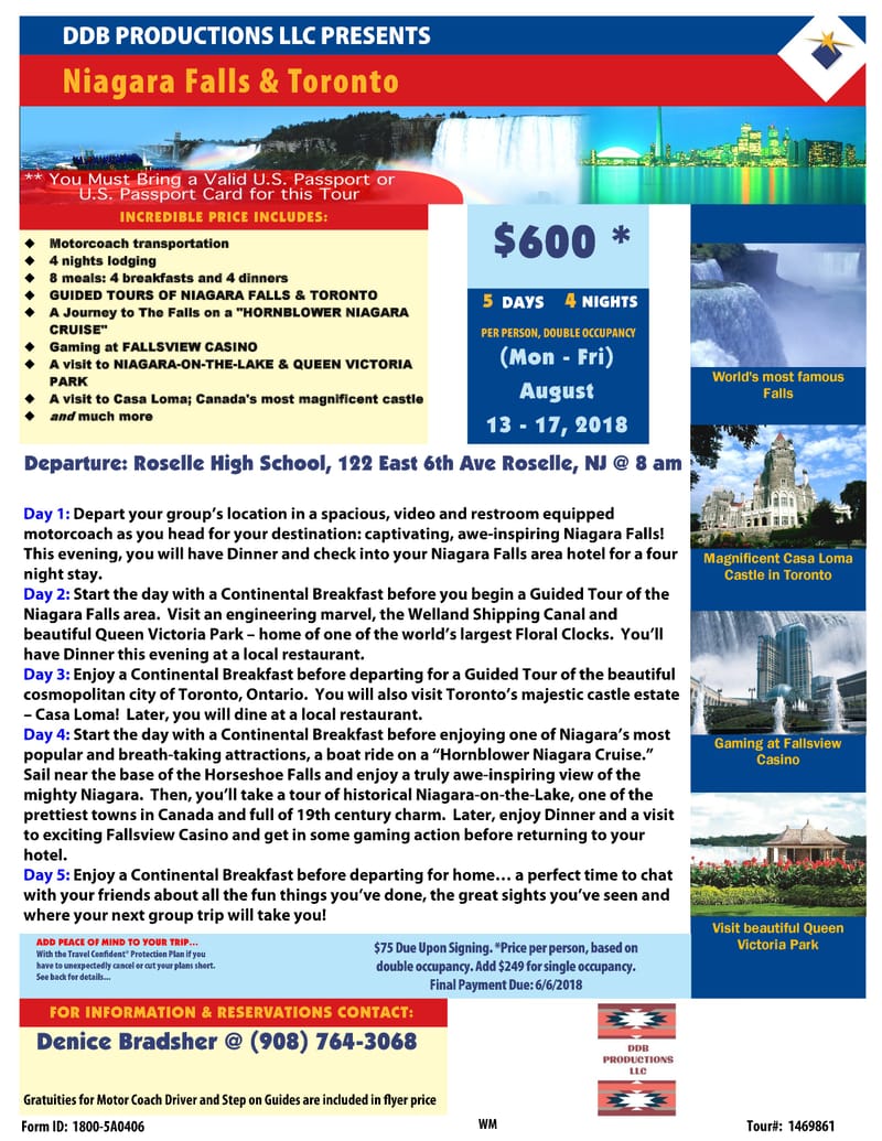 NIAGARA FALLS and TORONTO, CANADA