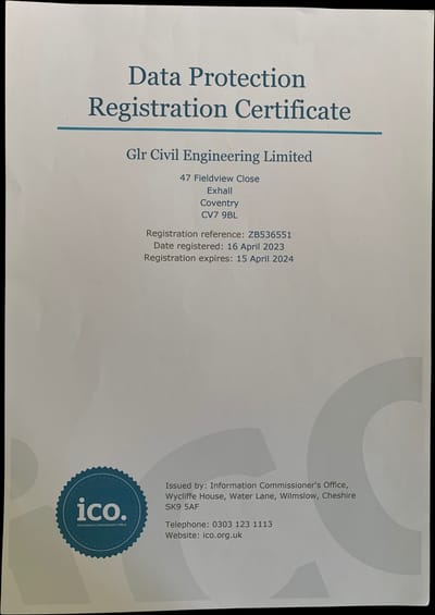 Data Protection Registration Certificate