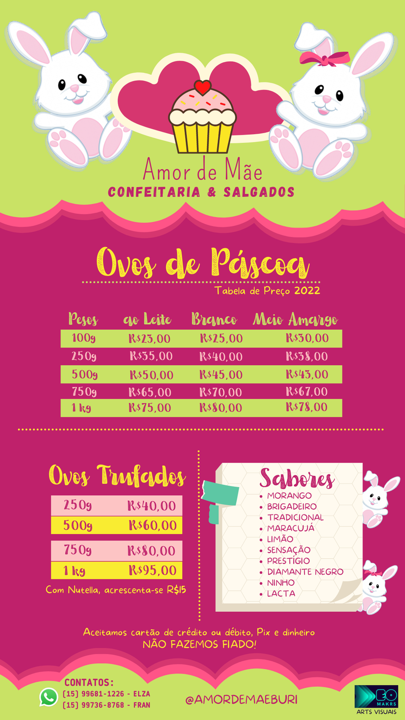 Tabela de Preço - 2022