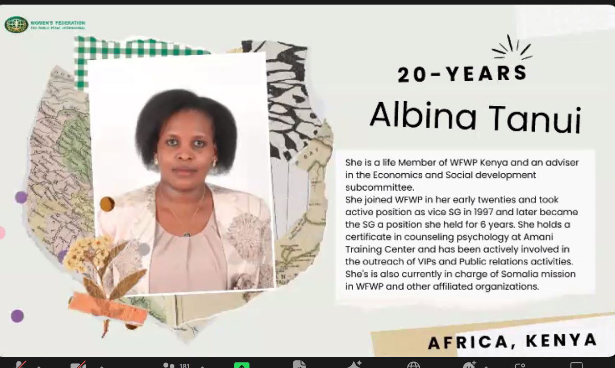 Albina Tanui - WFWP Kenya