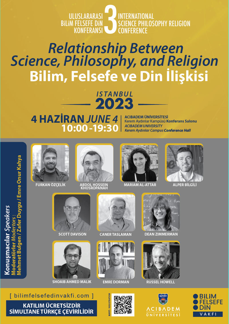 3. Uluslararası Bilim Felsefe Din Konferansı 4 Haziran'da İstanbul'da!