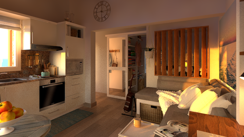 Transformation d'un appentis en studio