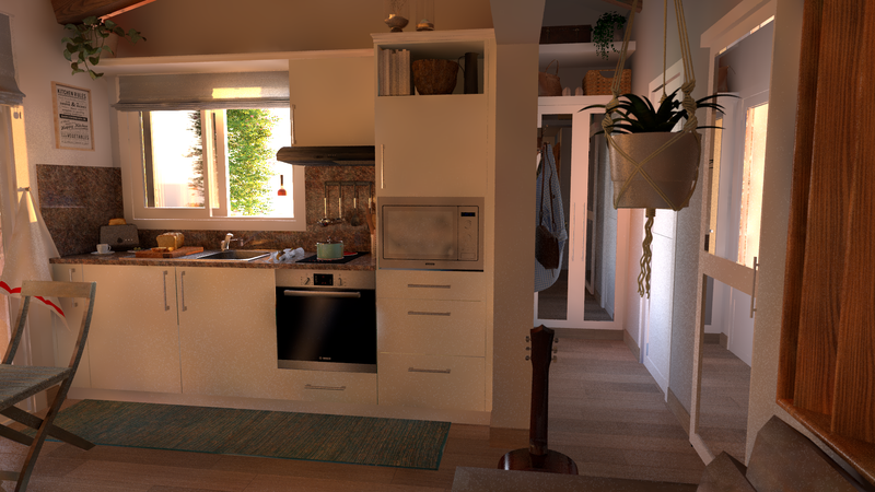 Transformation d'un appentis en studio