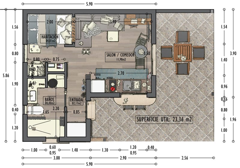 Transformation d'un appentis en studio