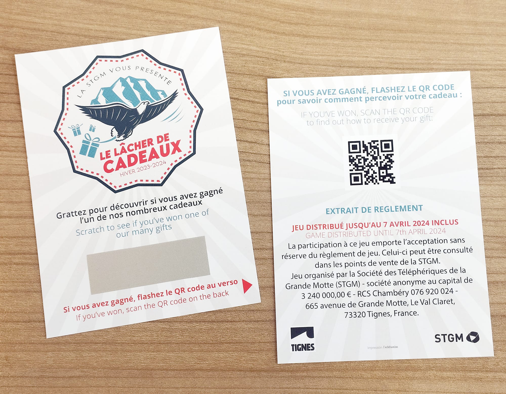 Jeu de carte à gratter