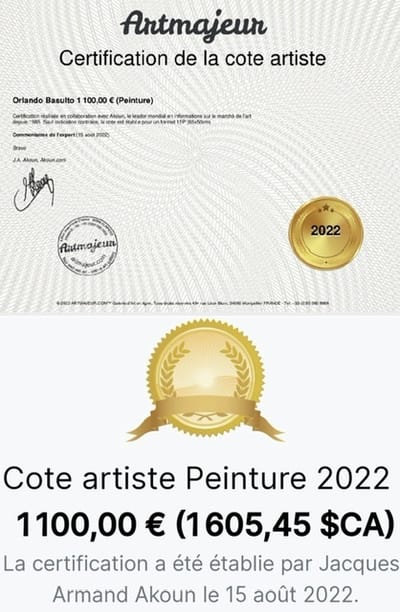 Certificación de calificación de artista