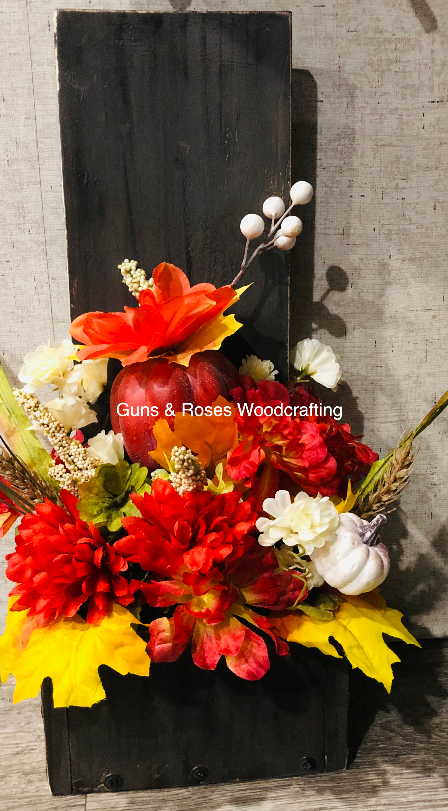 Fall Wooden Box Arrangement