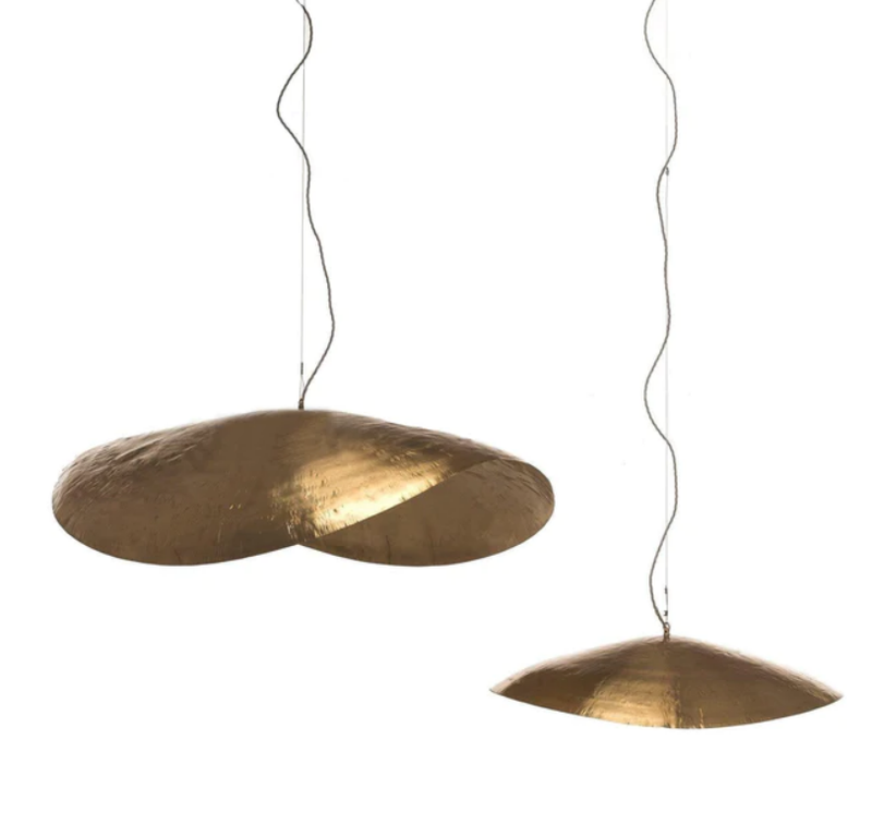 Hammered Brass Suspension Light