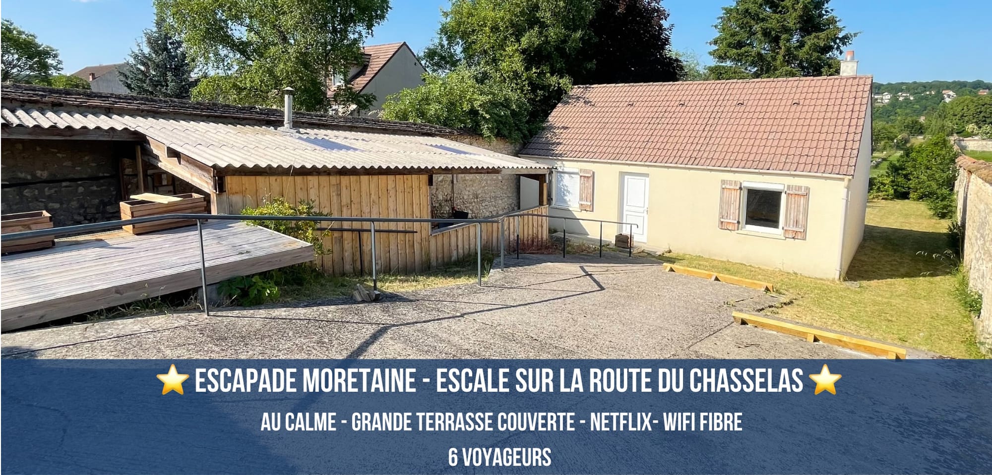 ⭐Escale sur la route du Chasselas⭐ Terrasse couverte avec barbecue, grand jardin, entre seine et forêt