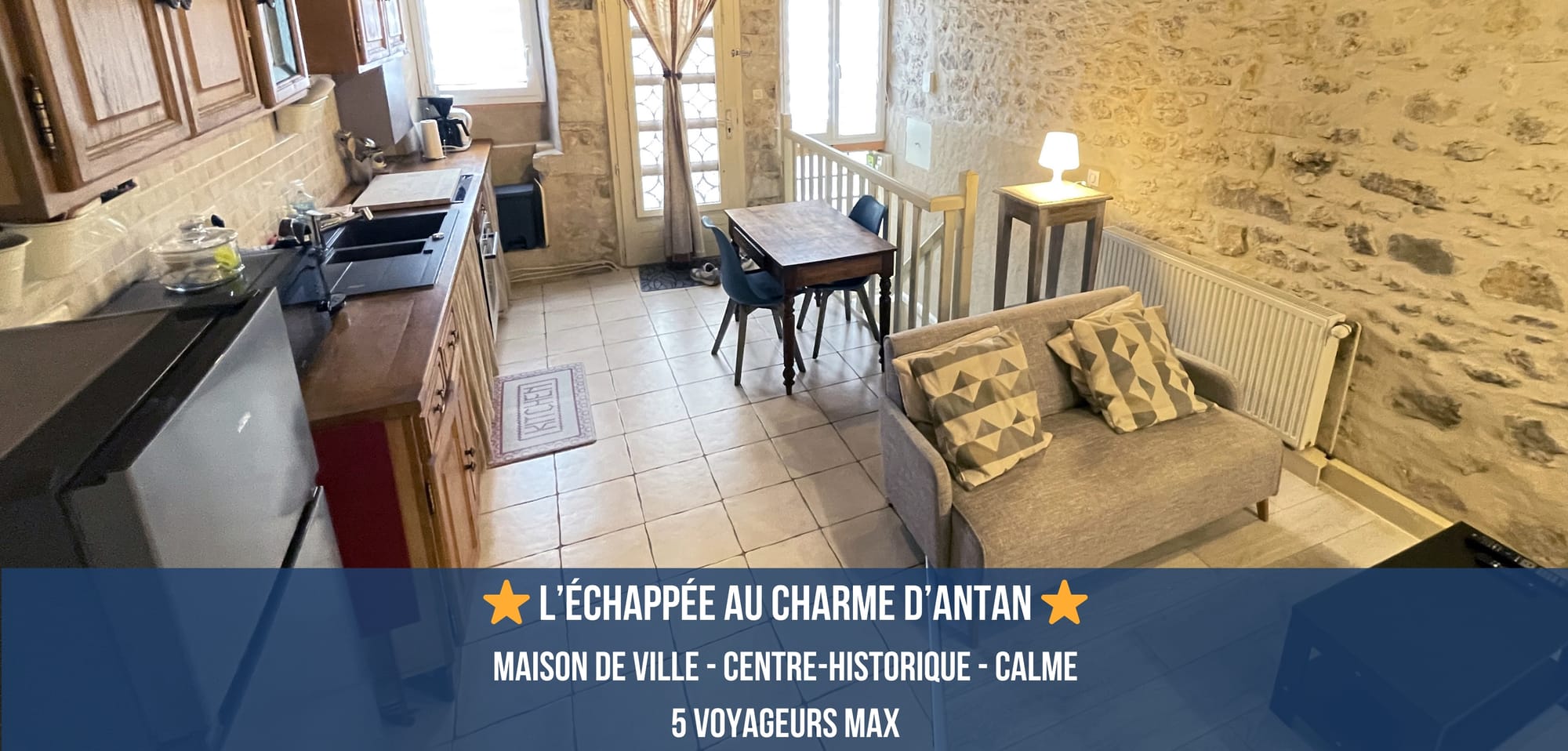 ⭐L'Échappée au charme d'antan⭐ - Maison de ville, hyper-centre de Moret, tout à pied