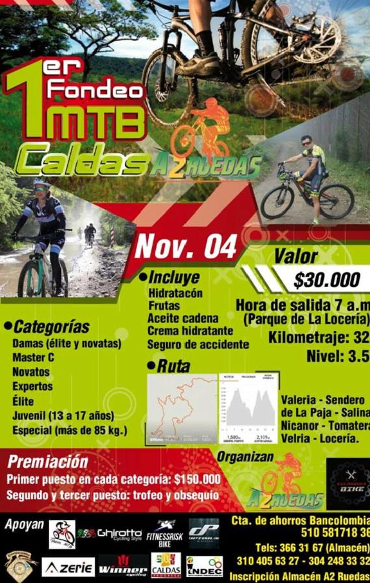 1er Fondeo MTB Caldas A2Ruedas