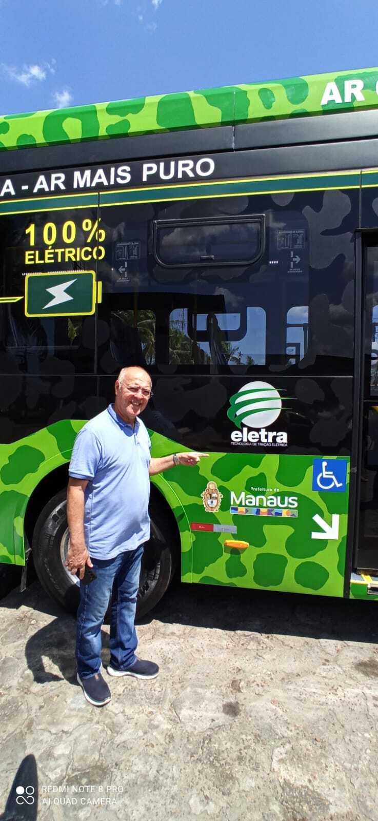 Luis Mitoso participa da entrega do primeiro ônibus totalmente elétrico de Manaus