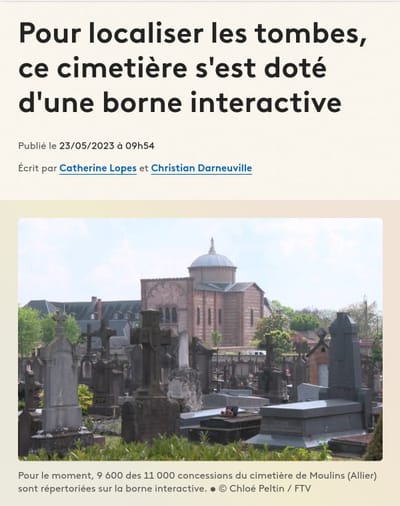 Pour localiser les tombes, ce cimetière s'est doté d'une borne interactive