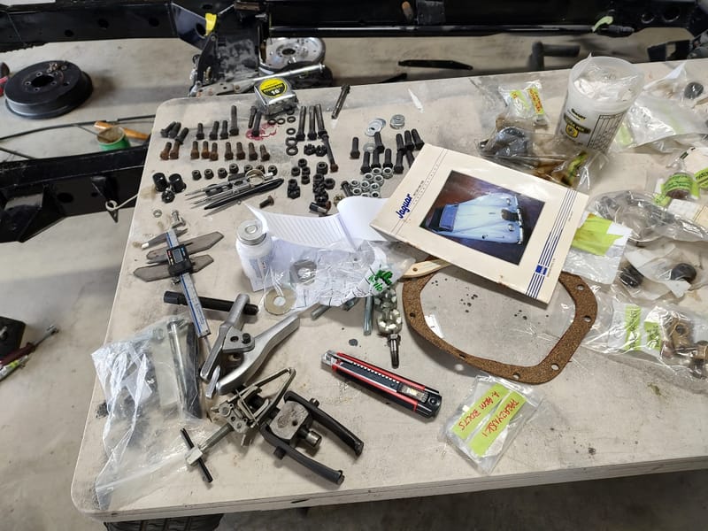 1955 Jaguar XK140 Assembly of Frame Components