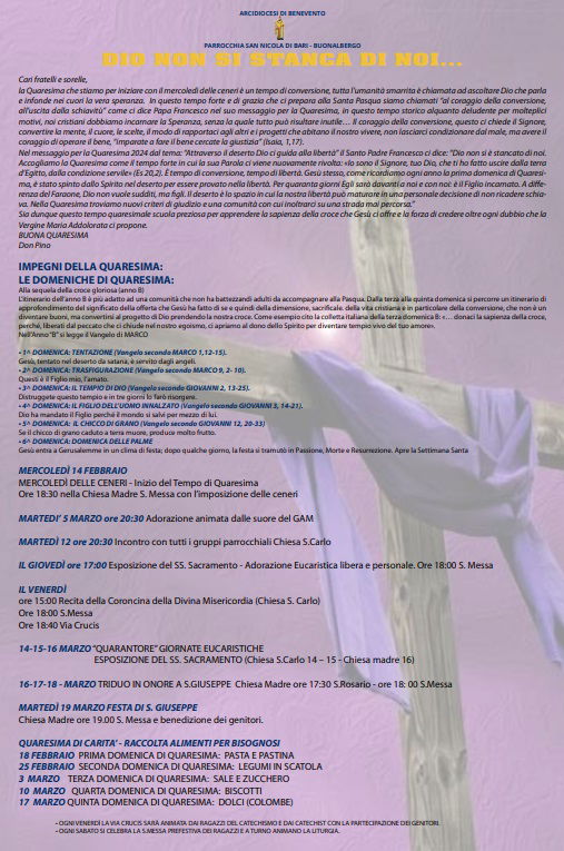 Le Domeniche di Quaresima