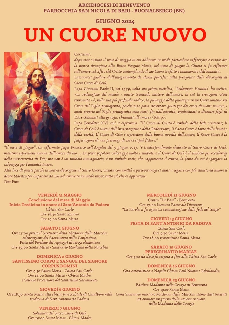 Programma mese di Giugno 2024