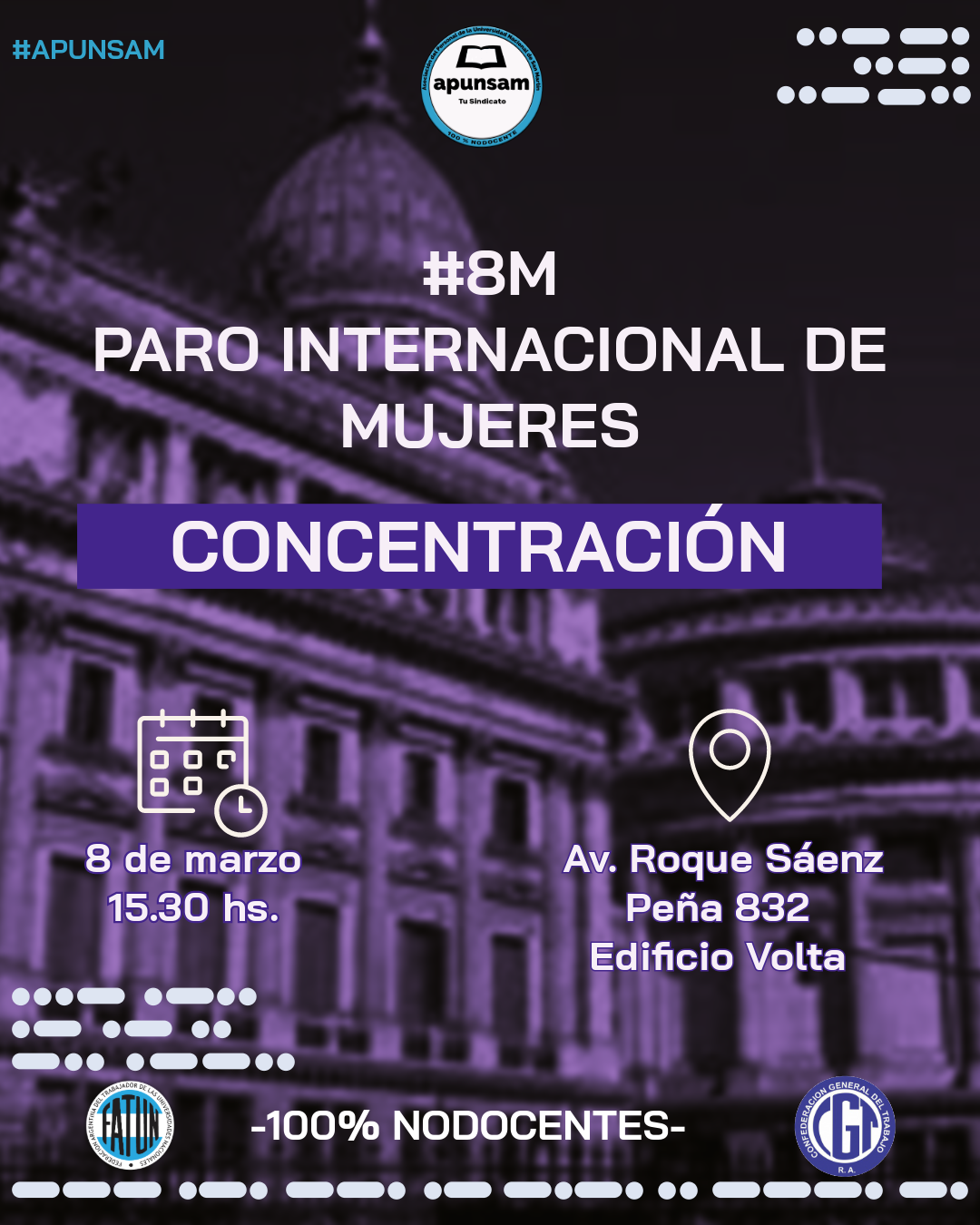 #8M PARO Y CONCENTRACIÓN EN EL CONGRESO NACIONAL