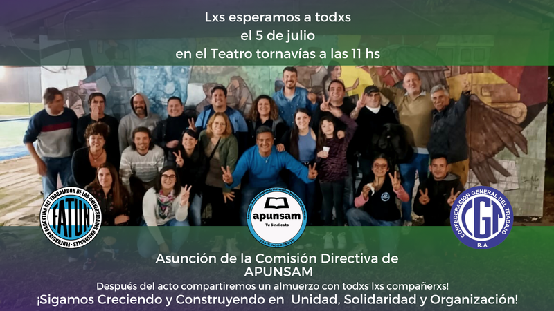 Celebración del Acto Electoral de APUNSaM firme apoyo a la Lista Verde "26 de Noviembre"